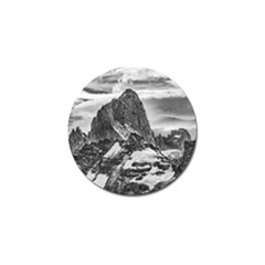 Fitz Roy And Poincenot Mountains, Patagonia Argentina Golf Ball Marker by dflcprintsclothing