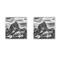 Fitz Roy And Poincenot Mountains, Patagonia Argentina Cufflinks (Square)