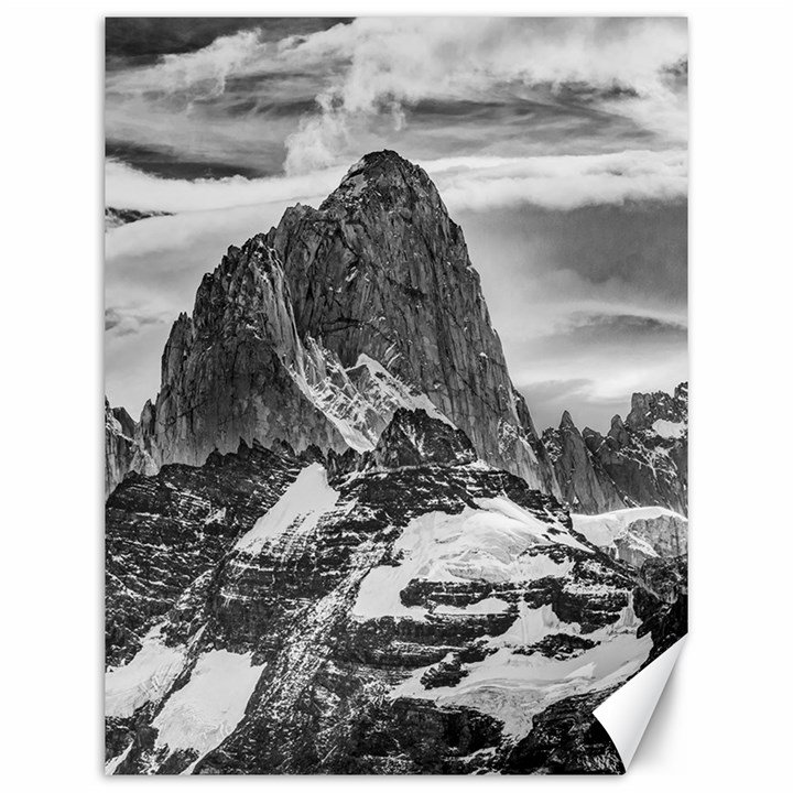 Fitz Roy And Poincenot Mountains, Patagonia Argentina Canvas 12  x 16 