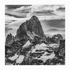 Fitz Roy And Poincenot Mountains, Patagonia Argentina Medium Glasses Cloth (2 Sides) by dflcprintsclothing