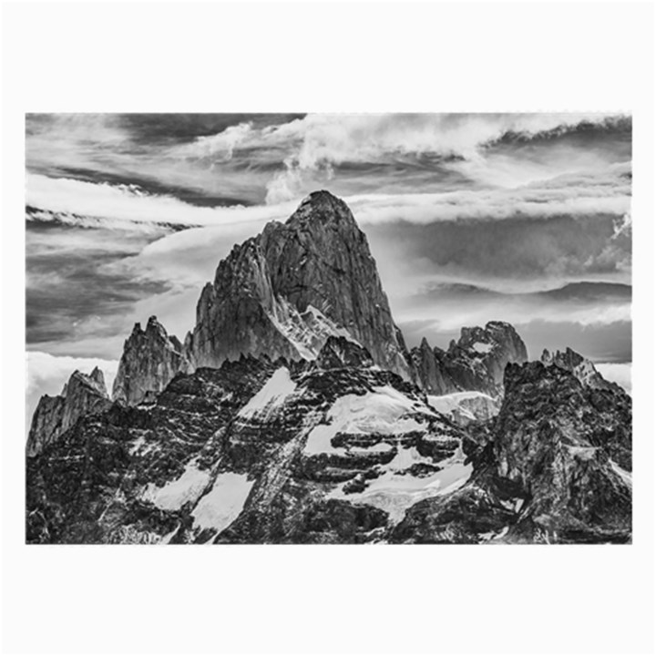 Fitz Roy And Poincenot Mountains, Patagonia Argentina Large Glasses Cloth