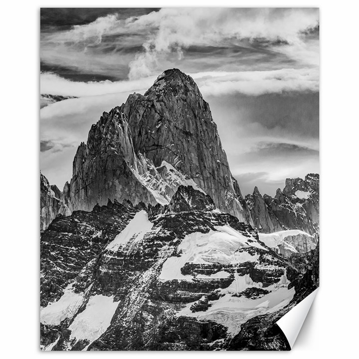 Fitz Roy And Poincenot Mountains, Patagonia Argentina Canvas 11  x 14 