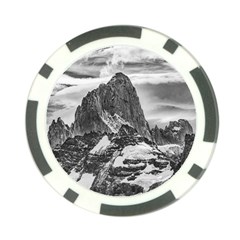 Fitz Roy And Poincenot Mountains, Patagonia Argentina Poker Chip Card Guard