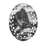 Fitz Roy And Poincenot Mountains, Patagonia Argentina Oval Filigree Ornament (Two Sides) Front