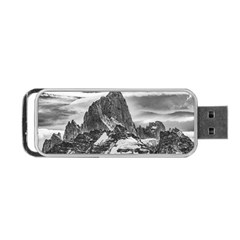 Fitz Roy And Poincenot Mountains, Patagonia Argentina Portable Usb Flash (one Side) by dflcprintsclothing