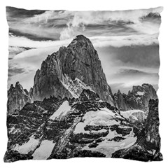 Fitz Roy And Poincenot Mountains, Patagonia Argentina Large Flano Cushion Case (one Side) by dflcprintsclothing