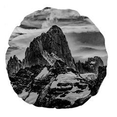 Fitz Roy And Poincenot Mountains, Patagonia Argentina Large 18  Premium Flano Round Cushions