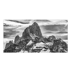 Fitz Roy And Poincenot Mountains, Patagonia Argentina Satin Shawl by dflcprintsclothing