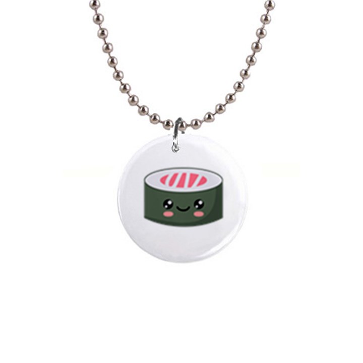 Sushi 1  Button Necklace