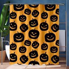 Pumpkins Shower Curtain 60  X 72  (medium)  by CuteKingdom