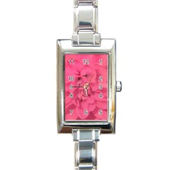 Beauty Pink Rose Detail Photo Rectangle Italian Charm Watch by dflcprintsclothing