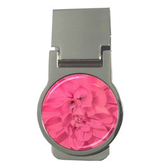 Beauty Pink Rose Detail Photo Money Clips (round)  by dflcprintsclothing