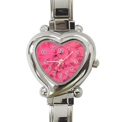 Beauty Pink Rose Detail Photo Heart Italian Charm Watch by dflcprintsclothing