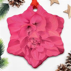 Beauty Pink Rose Detail Photo Ornament (snowflake) by dflcprintsclothing