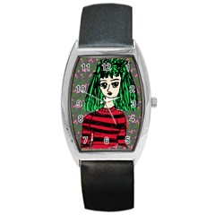 Freddy Girl Wall Grey Barrel Style Metal Watch by snowwhitegirl