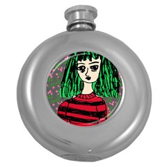 Freddy Girl Wall Grey Round Hip Flask (5 Oz) by snowwhitegirl