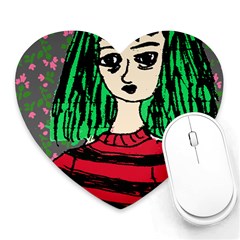 Freddy Girl Wall Grey Heart Mousepads by snowwhitegirl