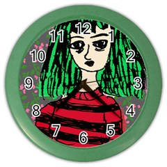 Freddy Girl Wall Grey Color Wall Clock