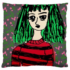 Freddy Girl Wall Grey Large Flano Cushion Case (one Side)