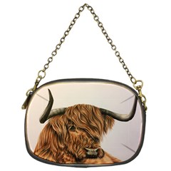 Highland Cow  Giclee Chain Purse (one Side) by ArtByThree