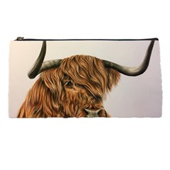 Highland Cow  Giclee Pencil Case by ArtByThree