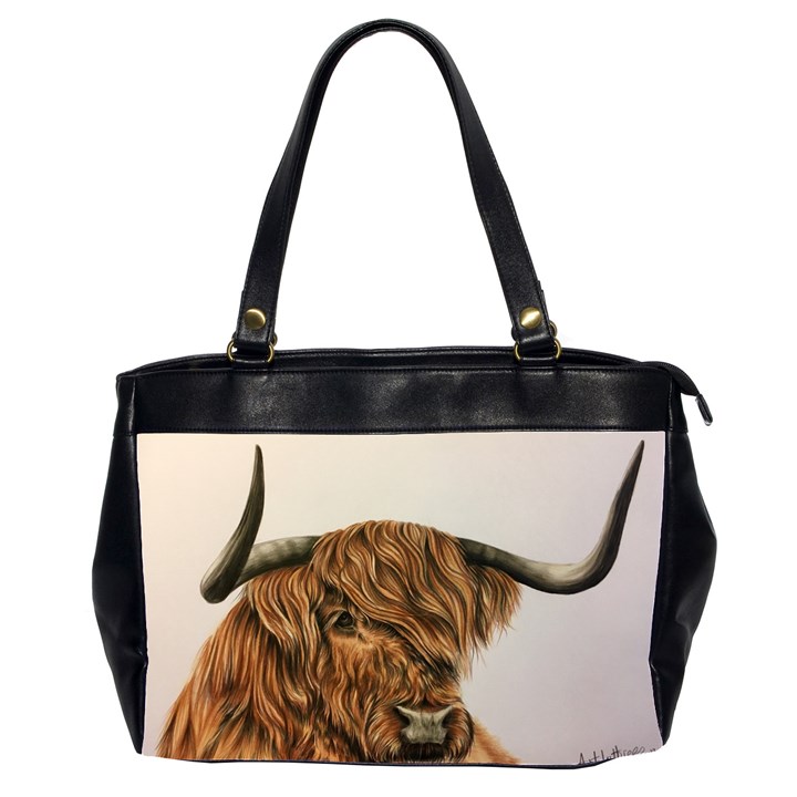 Highland Cow  Giclee Oversize Office Handbag (2 Sides)