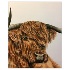 Highland Cow  Giclee Drawstring Bag (small) by ArtByThree