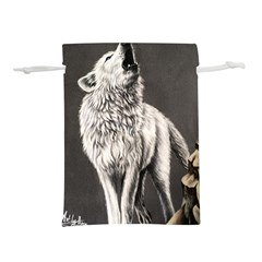 Arctic Wolf Lightweight Drawstring Pouch (l)