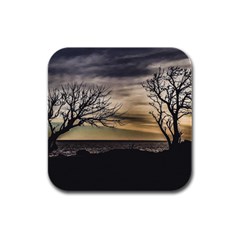 Coastal Sunset Scene At Montevideo City, Uruguay Rubber Square Coaster (4 Pack)  by dflcprintsclothing