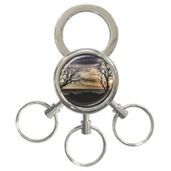 Coastal Sunset Scene At Montevideo City, Uruguay 3-ring Key Chain by dflcprintsclothing