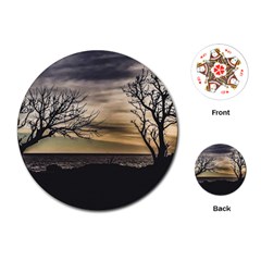 Coastal Sunset Scene At Montevideo City, Uruguay Playing Cards Single Design (round)