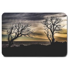 Coastal Sunset Scene At Montevideo City, Uruguay Large Doormat  by dflcprintsclothing