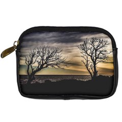 Coastal Sunset Scene At Montevideo City, Uruguay Digital Camera Leather Case by dflcprintsclothing