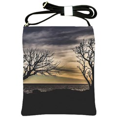 Coastal Sunset Scene At Montevideo City, Uruguay Shoulder Sling Bag by dflcprintsclothing