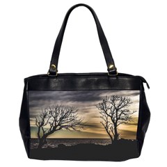 Coastal Sunset Scene At Montevideo City, Uruguay Oversize Office Handbag (2 Sides) by dflcprintsclothing