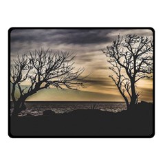 Coastal Sunset Scene At Montevideo City, Uruguay Fleece Blanket (small) by dflcprintsclothing