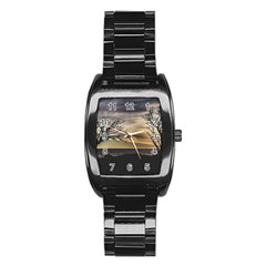 Coastal Sunset Scene At Montevideo City, Uruguay Stainless Steel Barrel Watch by dflcprintsclothing