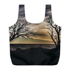 Coastal Sunset Scene At Montevideo City, Uruguay Full Print Recycle Bag (l) by dflcprintsclothing