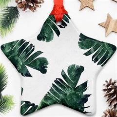 Green Banana Leaves Ornament (star) by goljakoff