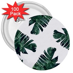 Green Banana Leaves 3  Buttons (100 Pack)  by goljakoff