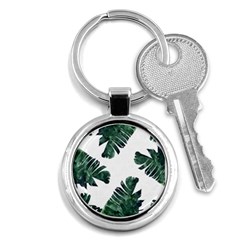 Green Banana Leaves Key Chain (round) by goljakoff