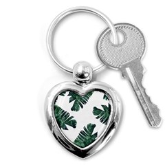 Green Banana Leaves Key Chain (heart) by goljakoff