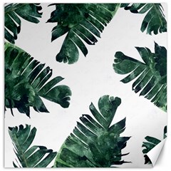 Green Banana Leaves Canvas 12  X 12  by goljakoff