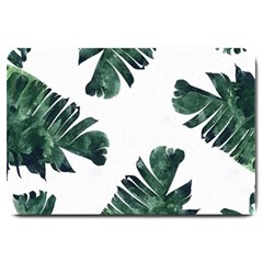 Green Banana Leaves Large Doormat  by goljakoff