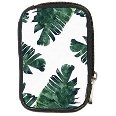 Green Banana Leaves Compact Camera Leather Case by goljakoff