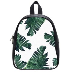 Green Banana Leaves School Bag (small) by goljakoff