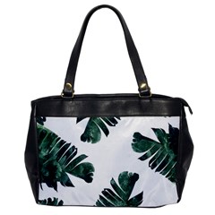 Green Banana Leaves Oversize Office Handbag by goljakoff