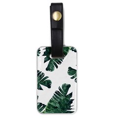 Green Banana Leaves Luggage Tag (one Side) by goljakoff