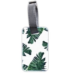 Green Banana Leaves Luggage Tag (two Sides) by goljakoff