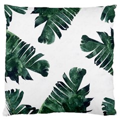 Green Banana Leaves Large Cushion Case (one Side) by goljakoff